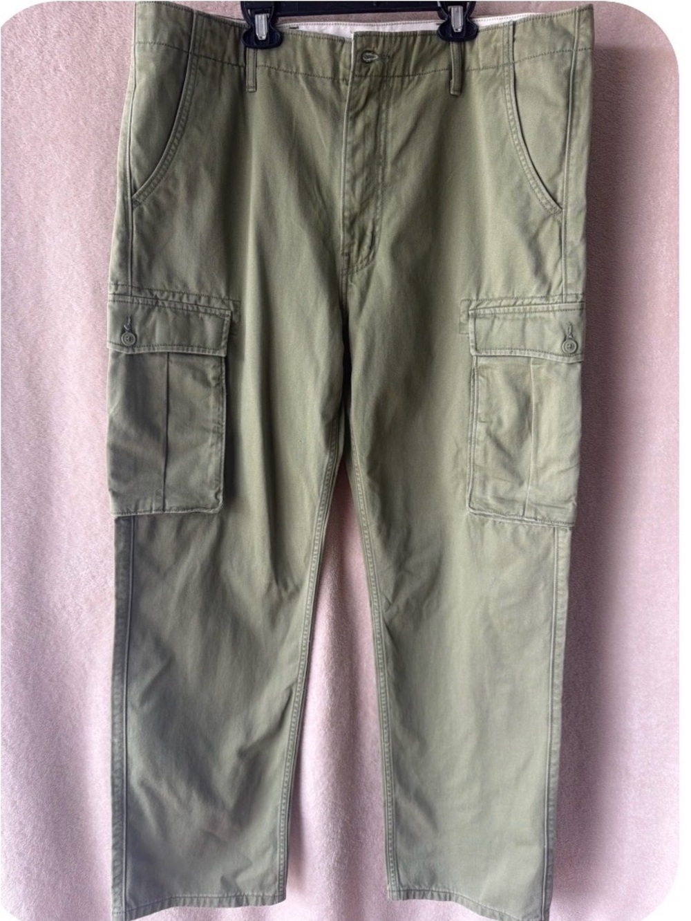 Levi's Olive Cargo Pants with Flap Pockets